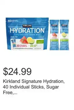 Costco Kirkland Signature Hydration, 40 Individual Sticks, Sugar Free, Variety Pack offer