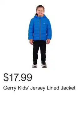 Costco Gerry Kids' Jersey Lined Jacket offer