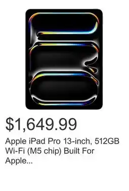 Costco Apple iPad Pro 13-inch, 512GB Wi-Fi (M5 chip) Built For Apple Intelligence offer