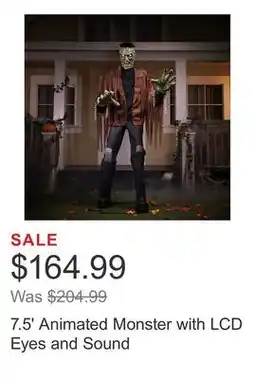 Costco 7.5' Animated Monster with LCD Eyes and Sound offer