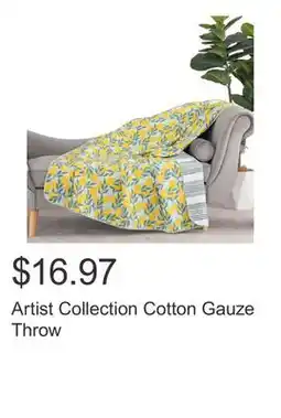 Costco Artist Collection Cotton Gauze Throw offer
