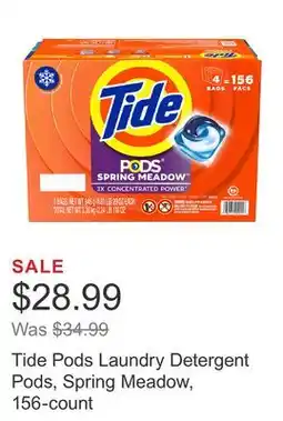 Costco Tide Pods Laundry Detergent Pods, Spring Meadow, 156-count offer