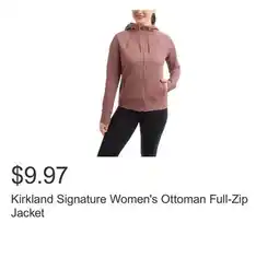Costco Kirkland Signature Women's Ottoman Full-Zip Jacket offer