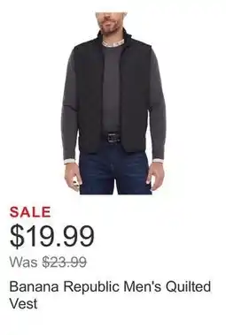 Costco Banana Republic Men's Quilted Vest offer