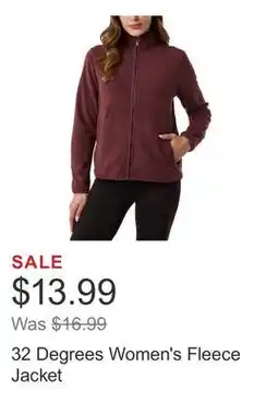 Costco 32 Degrees Women's Fleece Jacket offer