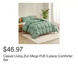 Costco Casual Living Zuri Mega Puff 3-piece Comforter Set offer