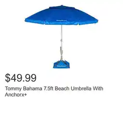 Costco Tommy Bahama 7.5ft Beach Umbrella With Anchorx+ offer