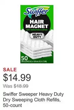 Costco Swiffer Sweeper Heavy Duty Dry Sweeping Cloth Refills, 50-count offer