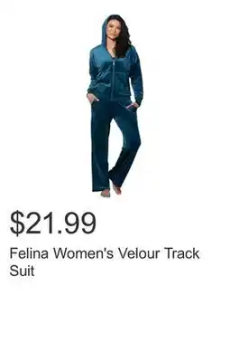 Costco Felina Women's Velour Track Suit offer