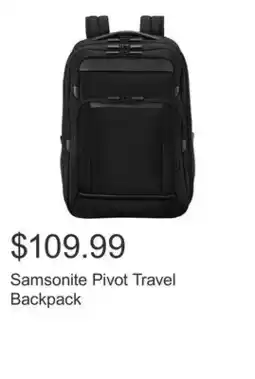 Costco Samsonite Pivot Travel Backpack offer