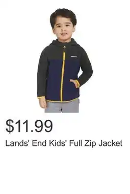 Costco Lands' End Kids' Full Zip Jacket offer