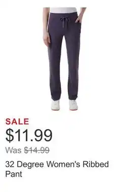 Costco 32 Degree Women's Ribbed Pant offer