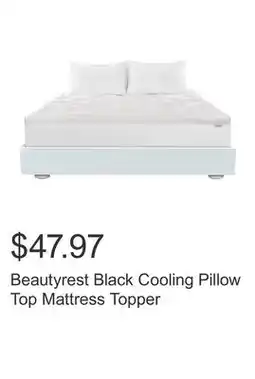 Costco Beautyrest Black Cooling Pillow Top Mattress Topper offer