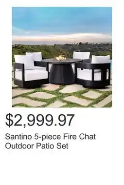 Costco Santino 5-piece Fire Chat Outdoor Patio Set offer