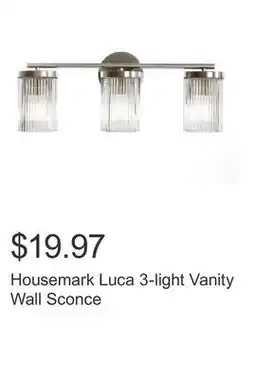 Costco Housemark Luca 3-light Vanity Wall Sconce offer