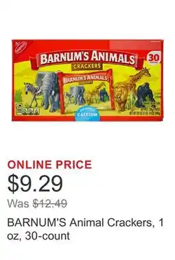 Costco BARNUM'S Animal Crackers, 1 oz, 30-count offer