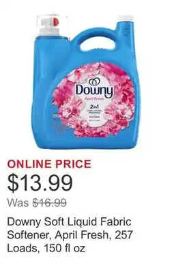 Costco Downy Soft Liquid Fabric Softener, April Fresh, 257 Loads, 150 fl oz offer