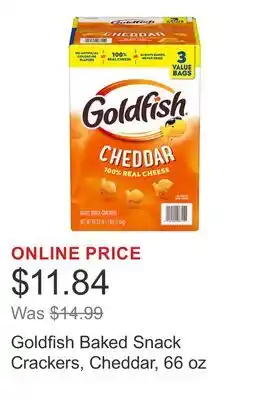 Costco Goldfish Baked Snack Crackers, Cheddar, 66 oz offer