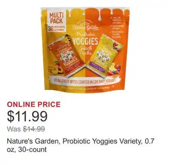 Costco Nature's Garden, Probiotic Yoggies Variety, 0.7 oz, 30-count offer