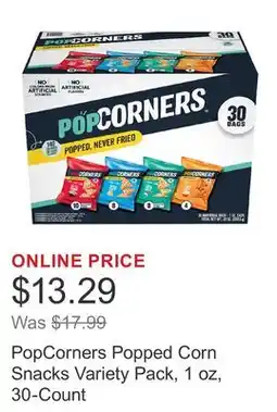 Costco PopCorners Popped Corn Snacks Variety Pack, 1 oz, 30-Count offer