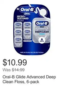 Costco Oral-B Glide Advanced Deep Clean Floss, 6-pack offer