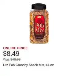Costco Utz Pub Crunchy Snack Mix, 44 oz offer