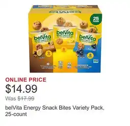 Costco belVita Energy Snack Bites Variety Pack, 25-count offer