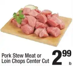 Super King Markets Pork Stew Meat or Loin Chops Center Cut offer