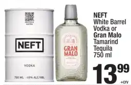 Super King Markets Neft White Barrel Vodka or Gran Malo Tamarind Tequila offer