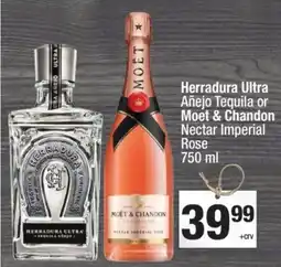 Super King Markets Herradura Ultra Añejo Tequila or Moet & Chandon Nectar Imperial Rose offer