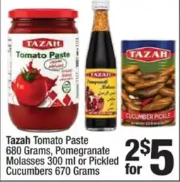 Super King Markets Tazah Tomato Paste, Pomegranate Molasses or Pickled Cucumbers offer