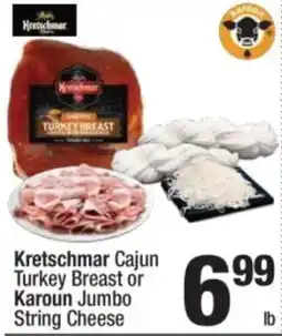 Super King Markets Kretschmar Cajun Turkey Breast or Karoun Jumbo String Cheese offer