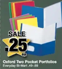 Bi-Mart Oxford Two Pocket Portfolios offer