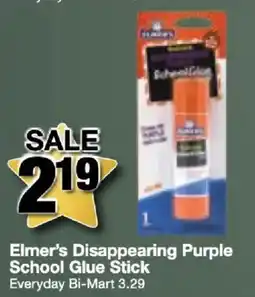 Bi-Mart Elmer's Disappearing Purple School Glue Stick offer
