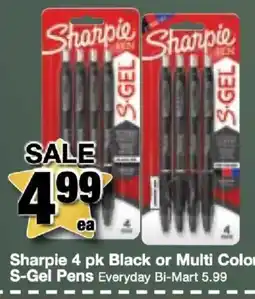 Bi-Mart Sharpie S-Gel Pens offer