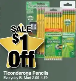 Bi-Mart Ticonderoga Pencils offer