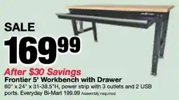 Bi-Mart Frontier 5' Workbench with Drawer offer