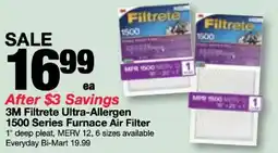 Bi-Mart 3M Filtrete Ultra-Allergen 1500 Series Furnace Air Filter offer