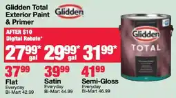 Bi-Mart Glidden total exterior paint and primer offer