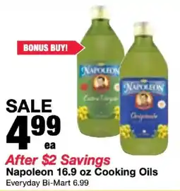 Bi-Mart Napoleon cooking oils offer