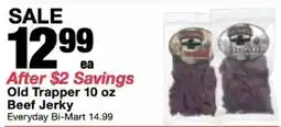 Bi-Mart Old Trapper beef jerky offer