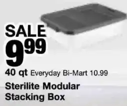 Bi-Mart Sterilite Modular Stacking Box offer