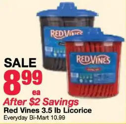 Bi-Mart Red Vines Licorice offer