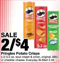 Bi-Mart Pringles Potato Crisps offer