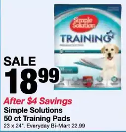 Bi-Mart Simple Solutions Training Pads offer