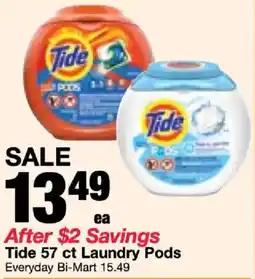 Bi-Mart Tide laundry pods offer
