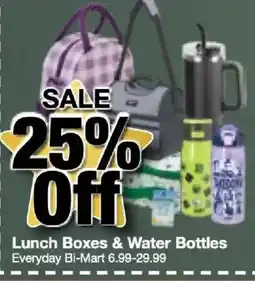 Bi-Mart Lunch Boxes & Water Bottles offer
