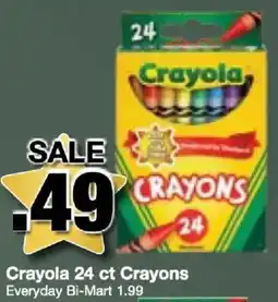 Bi-Mart Crayola crayons offer
