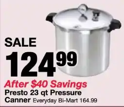 Bi-Mart Presto 23 qt Pressure Canner offer