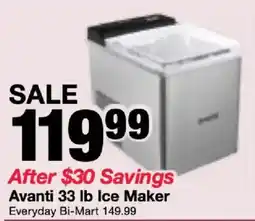 Bi-Mart Avanti 33 lb Ice Maker offer